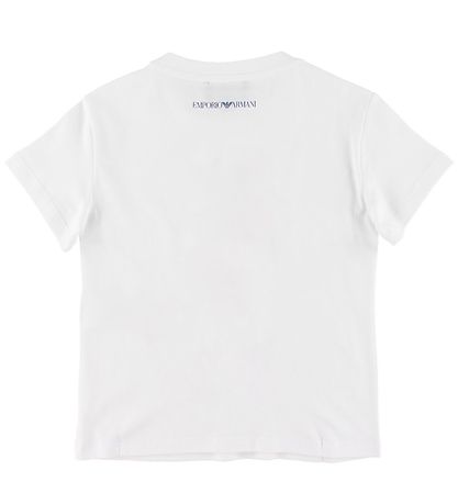 Emporio Armani T-shirt - Hvid m. Pink/Guld