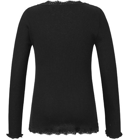 Rosemunde Cardigan - Silke/Bomuld - Rib - Sort