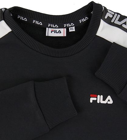 Fila Sweatshirt - Teom Crew - Sort/Hvid