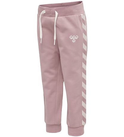 Hummel Sweatst - HMLBille - Rosa m. Hvid