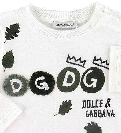 Dolce & Gabbana Bluse - Hvid m. Blade