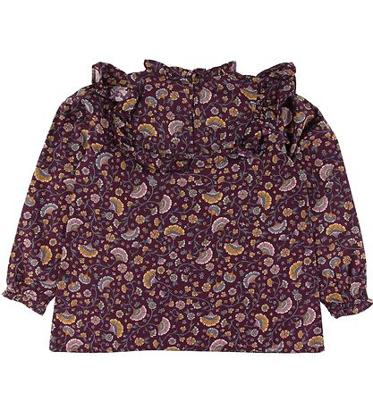 Soft Gallery Bluse - Gaxine - Lilla m. Blomster