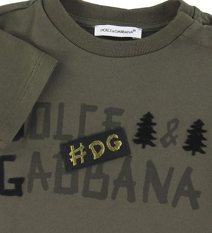 Dolce & Gabbana T-shirt - Giardiniere Maschio - Armygrn m. Prin