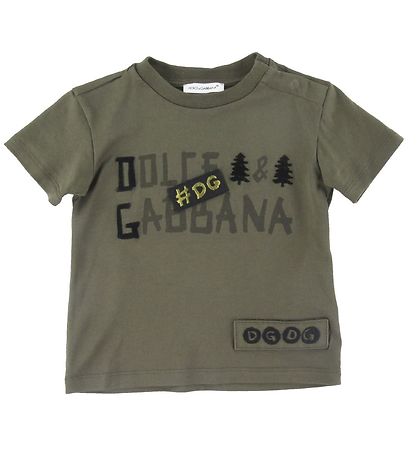 Dolce & Gabbana T-shirt - Giardiniere Maschio - Armygrn m. Prin