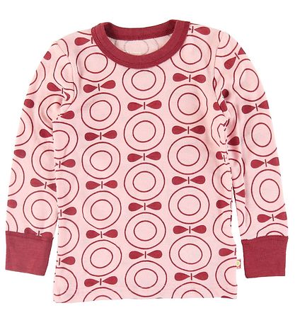 Katvig Bluse - Uld - Rosa m. bler