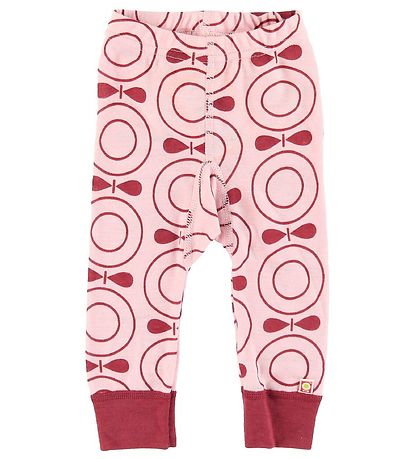 Katvig Leggings - Uld - Rosa m. bler