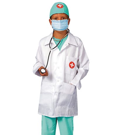 Den Goda Fen Udklædning - Doktorsæt - Hvid/Mint