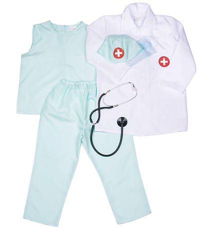 Den Goda Fen Udklædning - Doktorsæt - Hvid/Mint