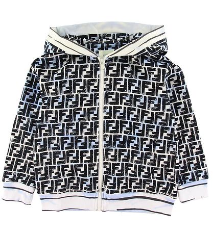 Fendi Cardigan - Lysebl m. Logo