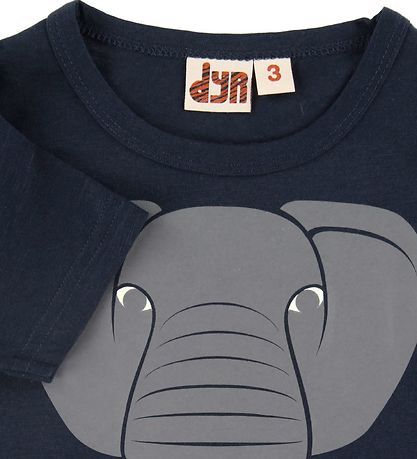 DYR T-shirt - Primate - Navy m. Elefant