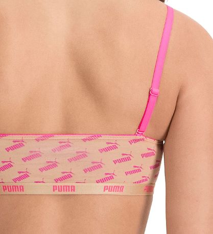 Puma Top - Bandeau - Beige m. Logoer