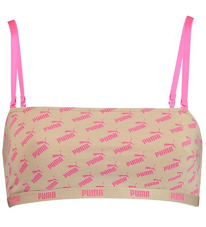 Puma Top - Bandeau - Beige m. Logoer