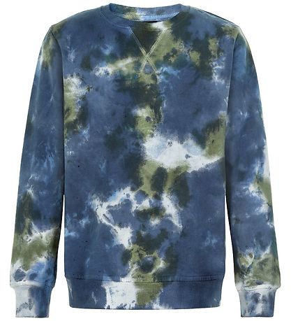 The New Sweatshirt - Rex Tie Dye - Thyme/Navy Blazer