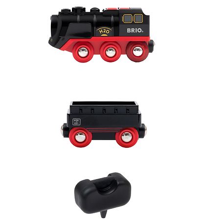 BRIO World Tog - 3 Dele - Battery-Operated Steaming Train 33884