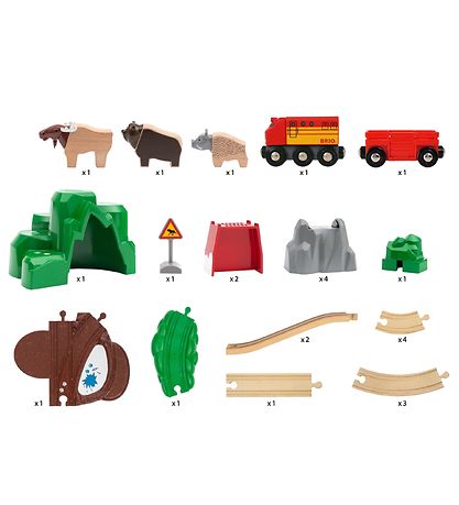 BRIO World Togbanest - Nordic Animal Set - 26 Dele 33988