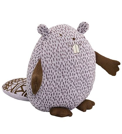 Bloomingville Bamse - Bver - 30 cm - Lavendel m. Prikker