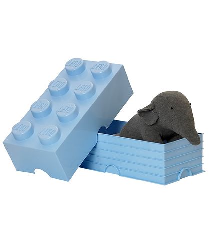 LEGO® Storage Opbevaringsboks - 8 Knopper - 50x25x18 - Lyseblå