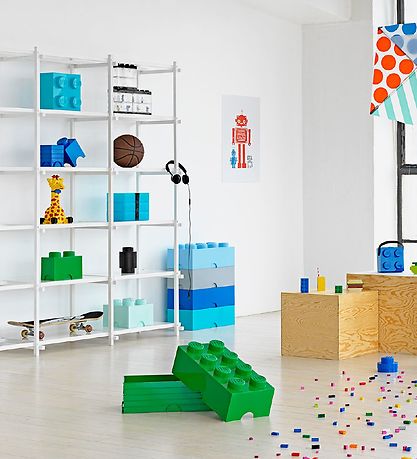 LEGO® Storage Opbevaringsboks - 8 Knopper - 50x25x18 - Lyseblå