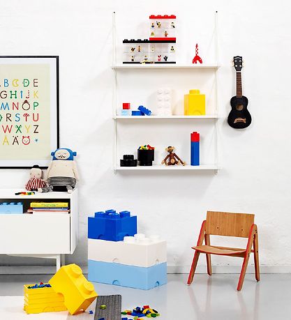LEGO® Storage Opbevaringsboks - 8 Knopper - 50x25x18 - Lyseblå