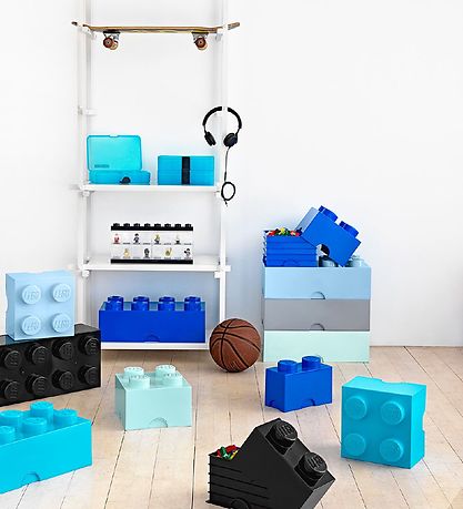 LEGO® Storage Opbevaringsboks - 8 Knopper - 50x25x18 - Lyseblå