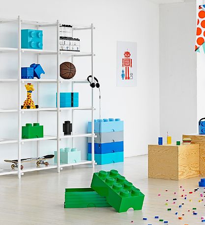 LEGO® Storage Opbevaringsboks - 8 Knopper - 50x25x18 - Grøn