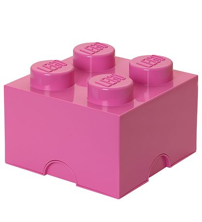 LEGO Storage Opbevaringsboks - 4 Knopper - 25x25x18 - Pink