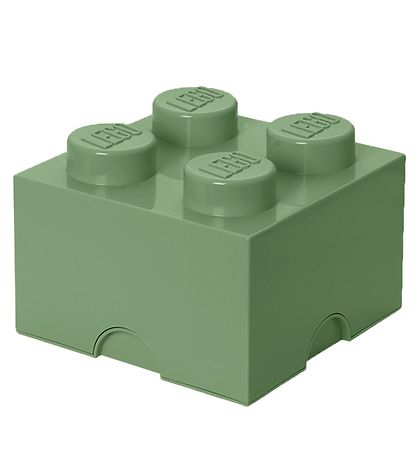 LEGO® Storage Opbevaringsboks - 4 Knopper - 25x25x18 - Støvet Gr