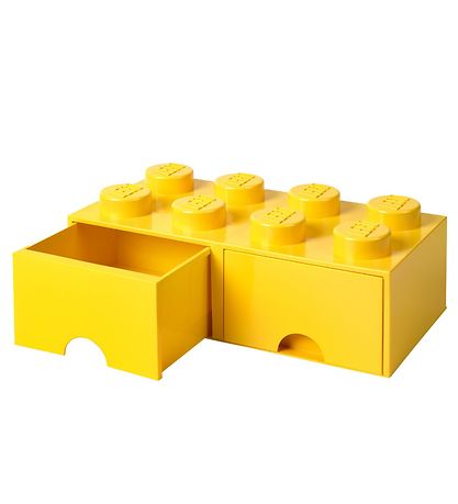 LEGO Storage Opbevaringsskuffe - 8 Knopper - 50x25x18 - Gul
