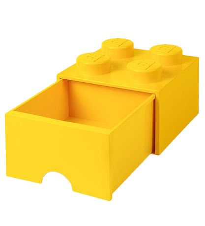 LEGO Storage Opbevaringsskuffe - 4 Knopper - 25x25x18 - Gul