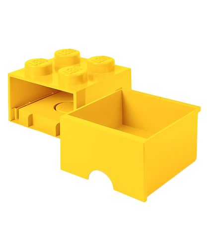 LEGO Storage Opbevaringsskuffe - 4 Knopper - 25x25x18 - Gul