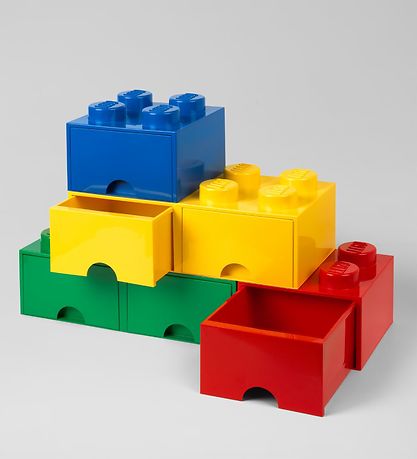 LEGO® Storage Opbevaringsskuffe - 4 Knopper - 25x25x18 - Gul
