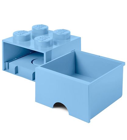 LEGO® Storage Opbevaringsskuffe - 4 Knopper - 25x25x18 - Lyseblå