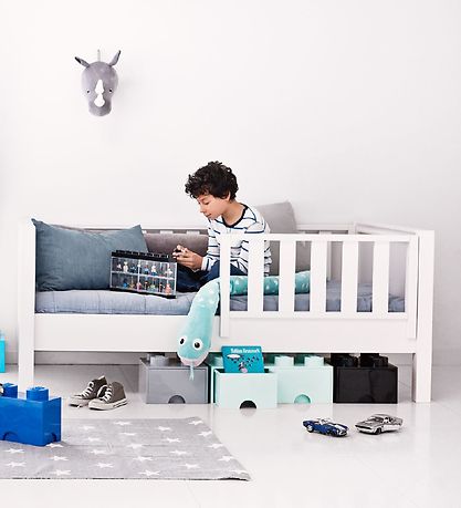 LEGO® Storage Opbevaringsskuffe - 4 Knopper - 25x25x18 - Grå