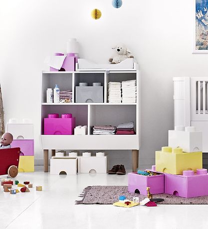 LEGO® Storage Opbevaringsskuffe - 8 Knopper - 50x25x18 - Hvid