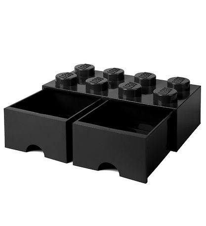 LEGO Storage Opbevaringsskuffe - 8 Knopper - 50x25x18 - Sort