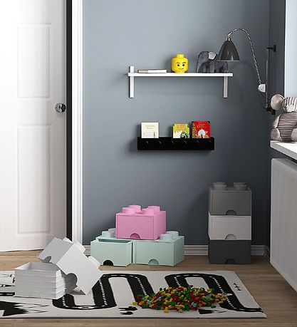 LEGO® Storage Opbevaringsskuffe - 8 Knopper - 50x25x18 - Aquablå
