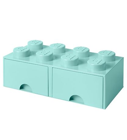 LEGO Storage Opbevaringsskuffe - 8 Knopper - 50x25x18 - Aquabl