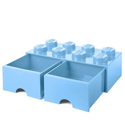 LEGO Storage Opbevaringsskuffe - 8 Knopper - 50x25x18 - Lysebl