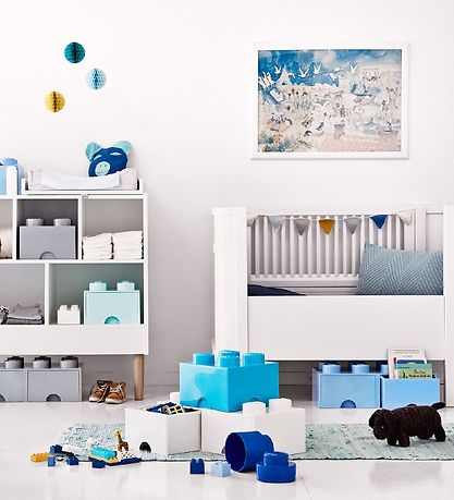 LEGO® Storage Opbevaringsskuffe - 8 Knopper - 50x25x18 - Lyseblå