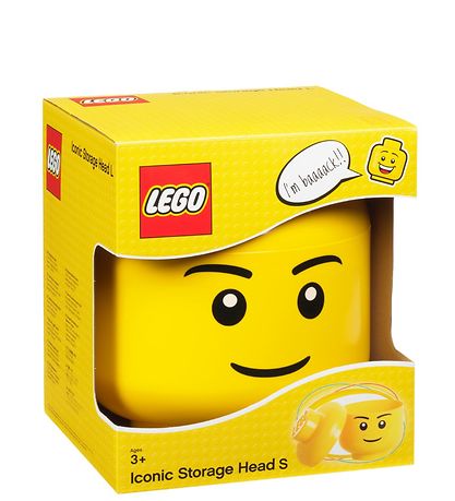 LEGO Storage Opbevaringsboks - Lille - Hoved - 19 cm - Dreng