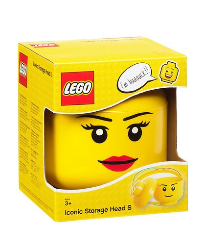 LEGO Storage Opbevaringsboks - Lille - Hoved - 19 cm - Pige