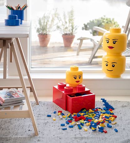 LEGO Storage Opbevaringsboks - Stor - Hoved - 27 cm - Pige