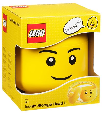 LEGO Storage Opbevaringsboks - Stor - Hoved - 27 cm - Dreng