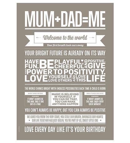 I Love My Type Plakat - 50x70 - Love Typography - Mum+Dad=Me