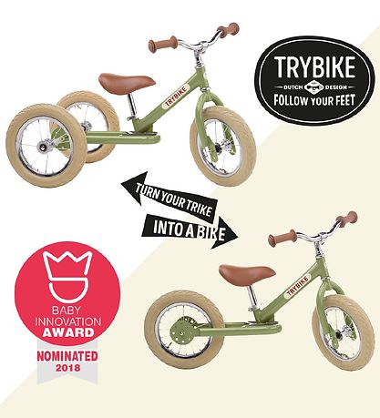 TryBike Løbecykel - Steel - Rød