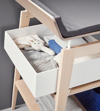 Leander Linea Skuffe til Puslebord - 90x50x16 cm - Hvid