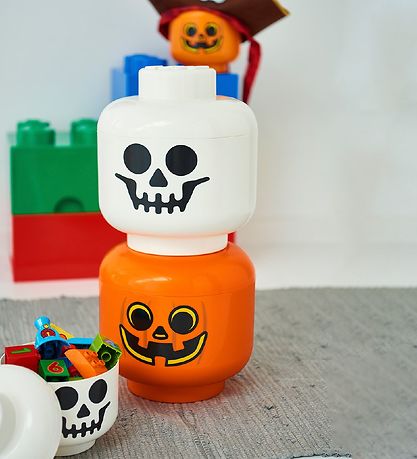 LEGO Storage Opbevaringsboks - Lille - Hoved - 19 cm - Skelet