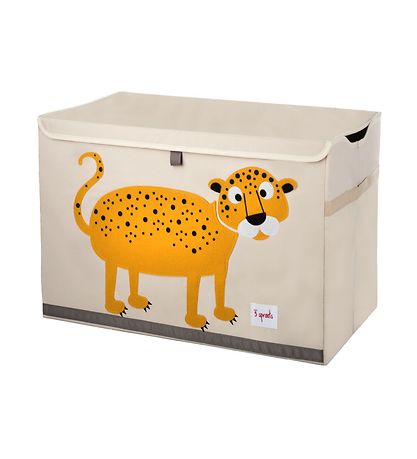 3 Sprouts Opbevaringkasse - 38x61x37 - Leopard