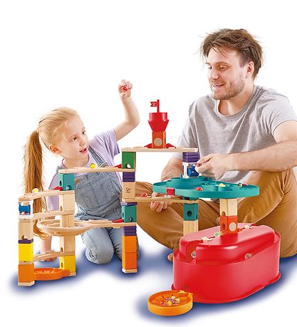 Hape Kuglebane - Quadrilla - 66 Dele - Track Bucket Set