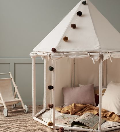 Kids Concept Legetelt - Pavillon - 122x142 cm - Naturhvid